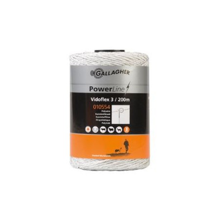 Vidoflex 3 Powerline (wit, 200 meter) Gallagher