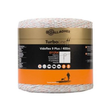Vidoflex 9 TurboLine Plus wit 400m Gallagher