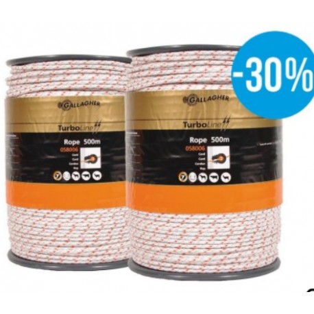 Turboline cord schrikdraad, duopack (2x500m) Wit - met 30% korting! Gallagher