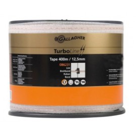 TurboLine lint 12,5 mm (wit, 400 meter) Gallagher