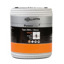PowerLine lint 20 mm (wit, 200 meter) Gallagher