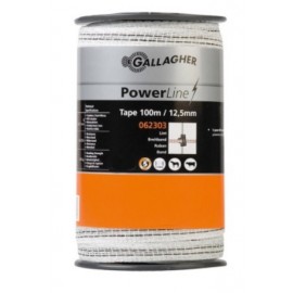 PowerLine lint 12,5 mm (wit, 100meter) Gallagher