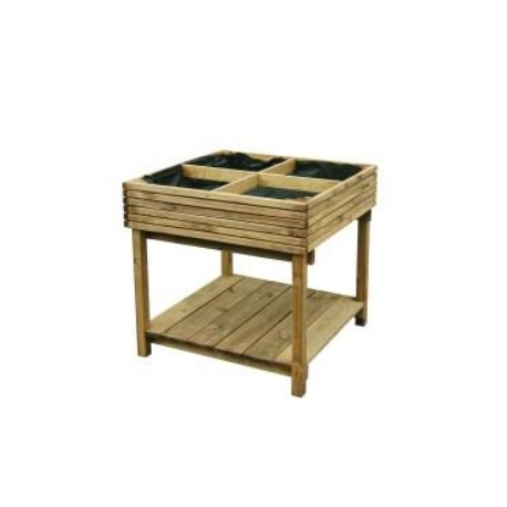 Verhoogde moestuintafel vierkant